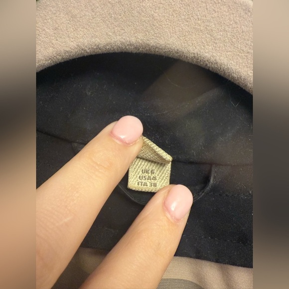 Authentic Burberry Brit Trench Coat Size 4 in Black with Belt & Hood With Rim - Picture 7 of 15